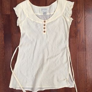 Banana Republic Pale Yellow Peasant Blouse